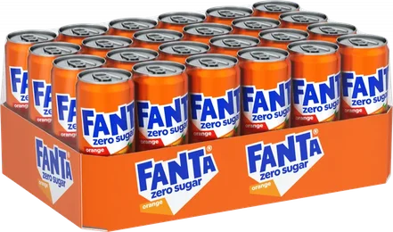 Fanta Orange Soda 330ml Can (Pack of 6)